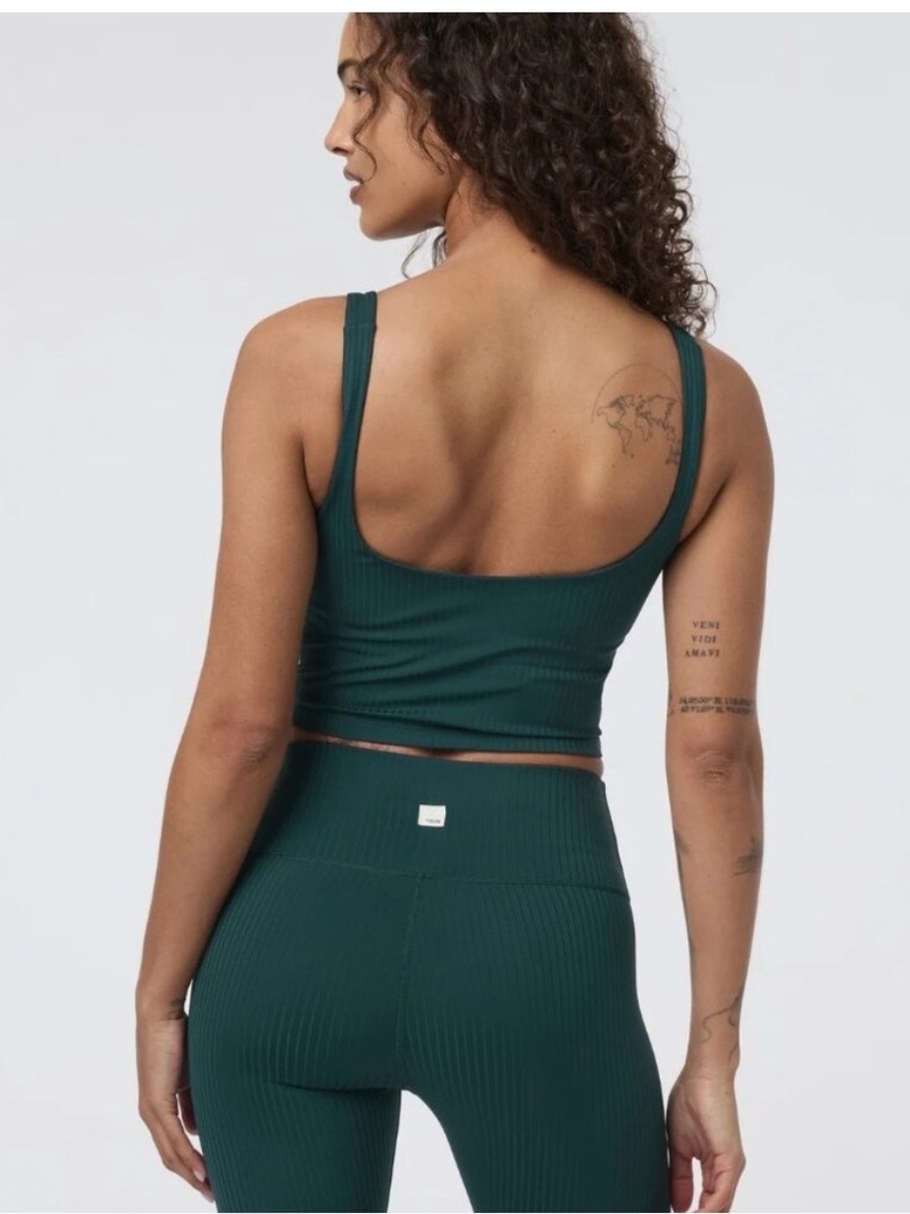 NWT Vuori Inversion Rib Support Tank, S, Moss - Picture 3 of 8